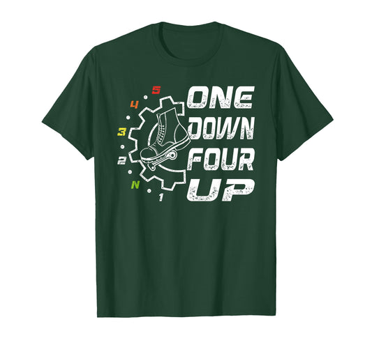 1 Down 4 Up Motorcycle T-Shirt